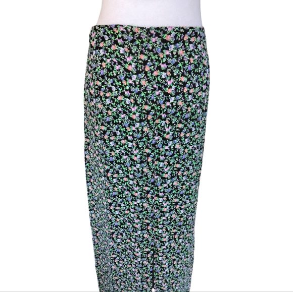 AFRM‎ Rennia Moody Floral Print High Waist Maxi Skirt Back Slit Size XL - Picture 8 of 11